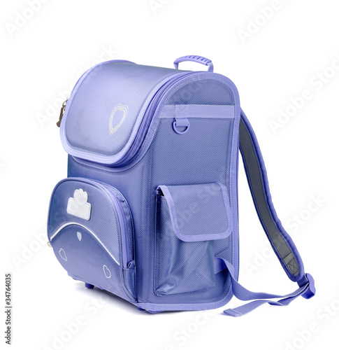 Blue school backpack