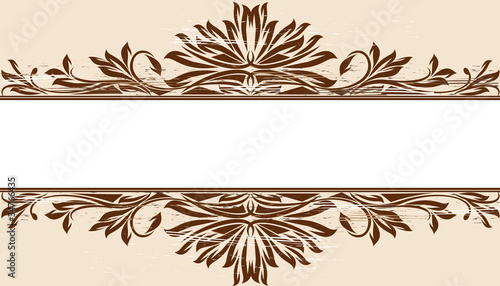 Vintage retro frame with grunge effects