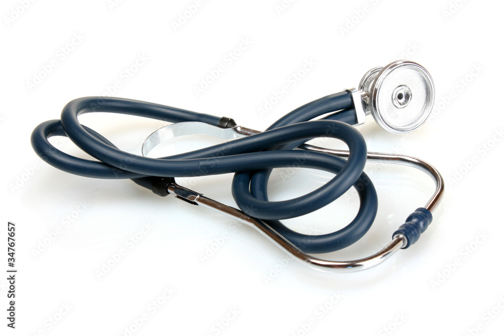 Fototapeta premium Medical stethoscope isolated on white