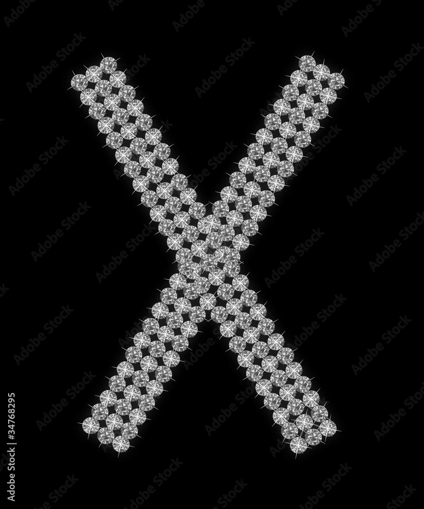 Buchstabe X Diamant Buchstabe X Diamant