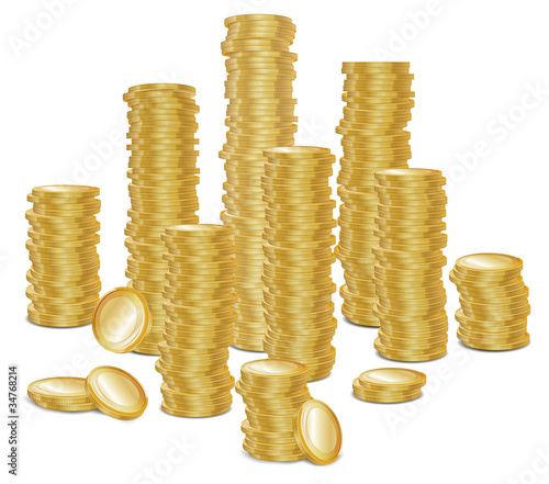 Bunch of gold coins