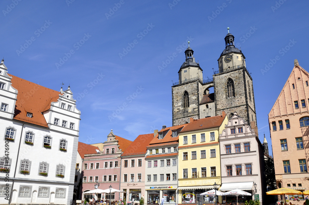 Wittenberg Marktplatz mit Stadtkirche