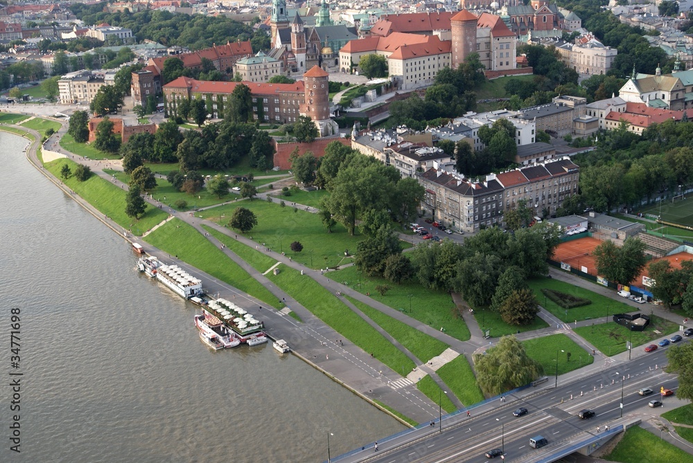 aireal view of Krakow