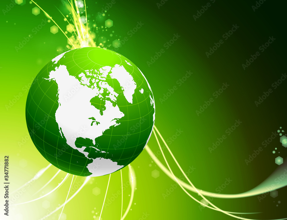 Globe on Abstract Light Background Globe on Abstract Light Background
