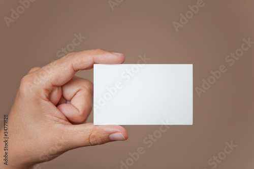 Clear card for advertising