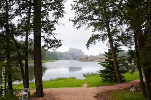 Sheridan Lake in Custer State Park Dakota USA photo