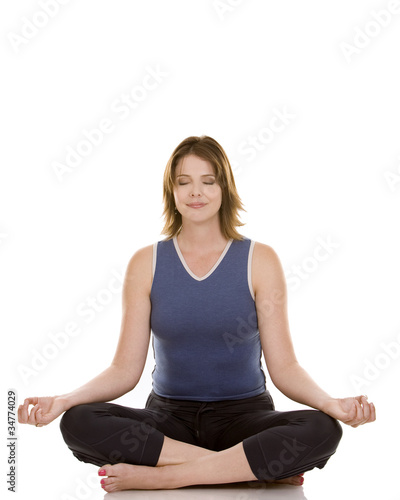 woman exercising yoga