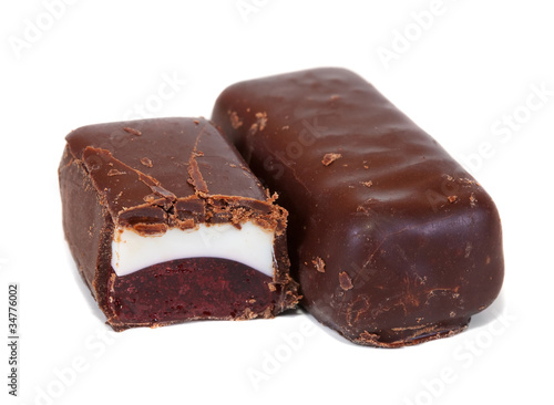 Chocolate candy with marmalade