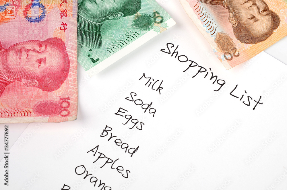 Fototapeta premium Shopping list