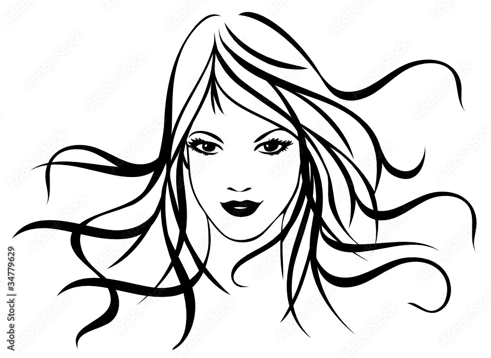 Junge Frau mit wilder Frisur Junge Frau mit wilder Frisur