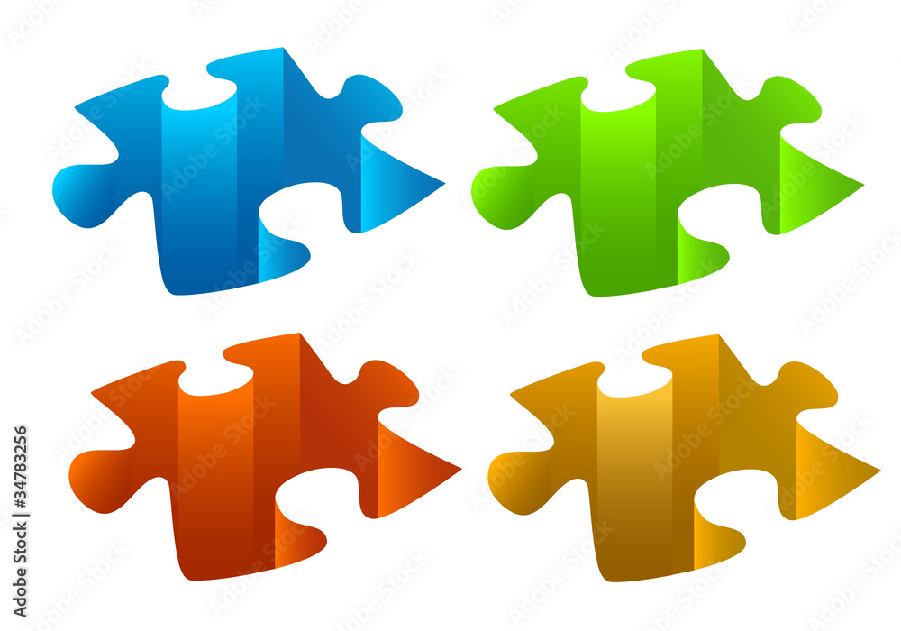 puzzle pieces, vector puzzle pieces, vector