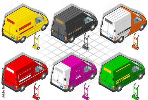 isometric delivery van