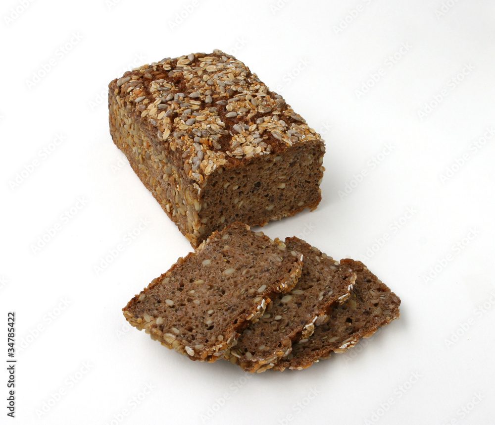 Mehrkornbrot aufgeschnitten Mehrkornbrot aufgeschnitten
