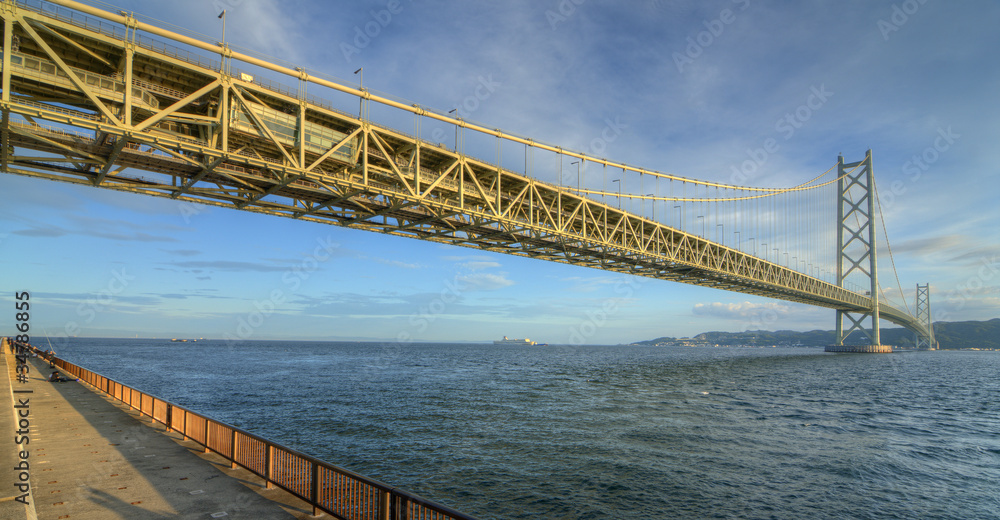 Akashi Kaikyo Suspension Bridge in Kobe, Japan Akashi Kaikyo Suspension Bridge in Kobe, Japan