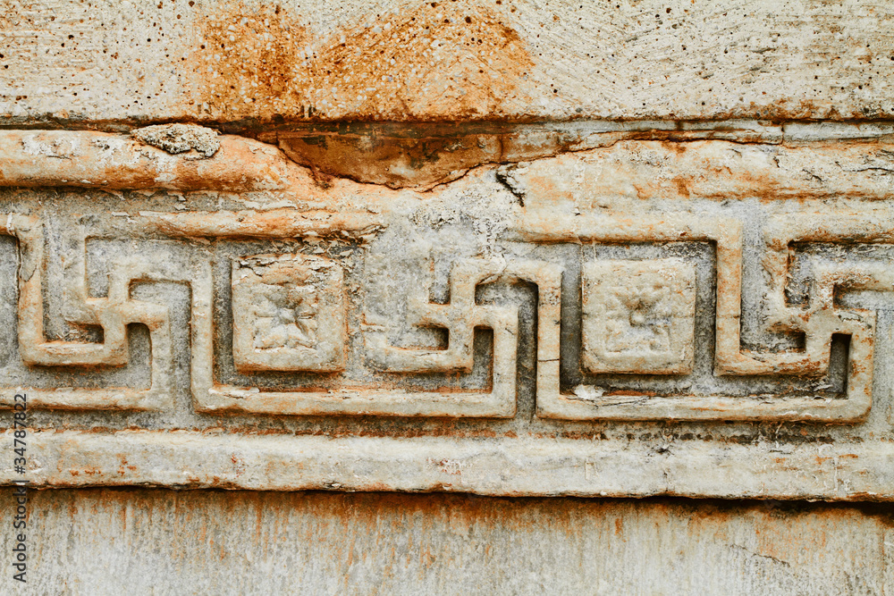Ancient patterns in Ephesus, Turkey.