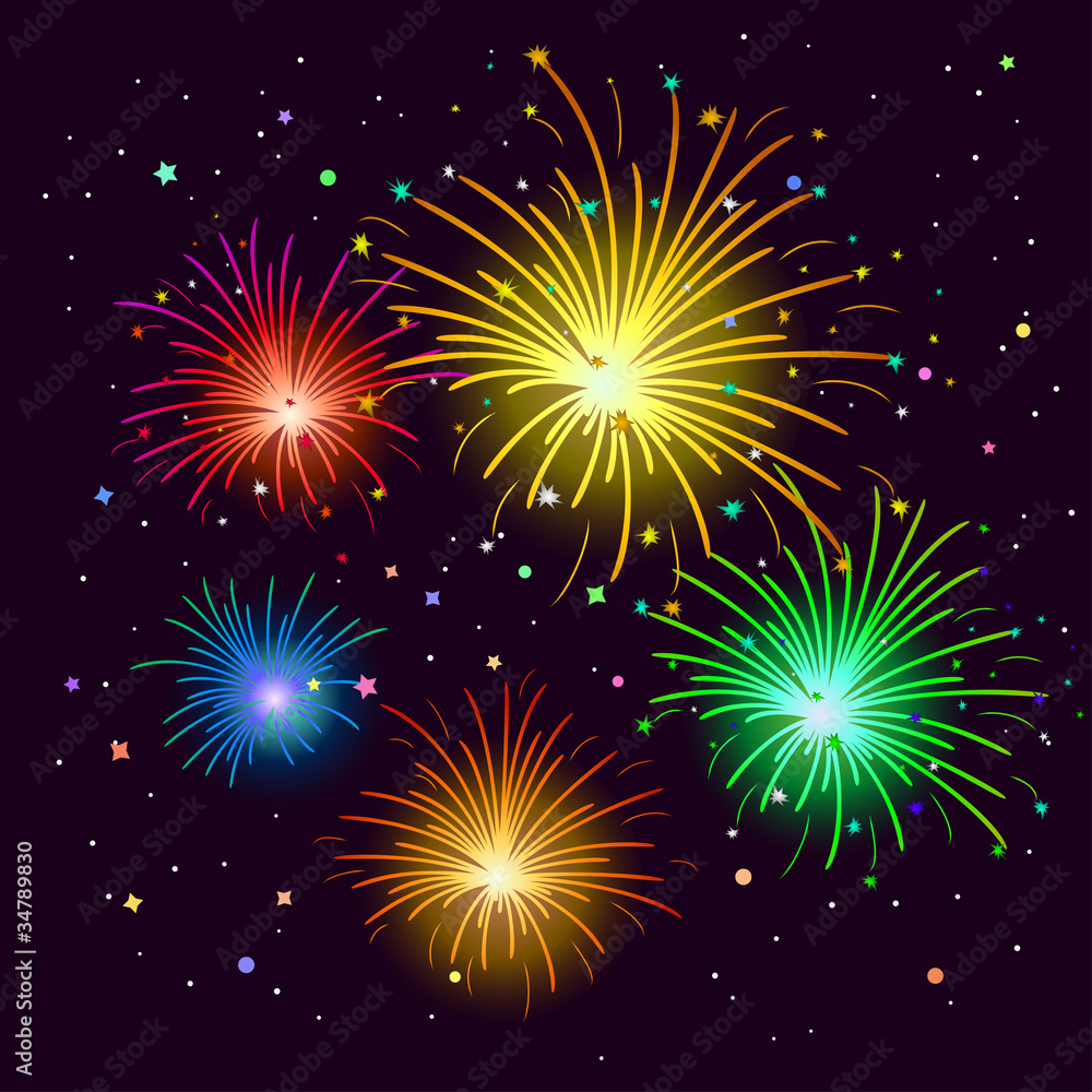Fototapeta premium Big fireworks