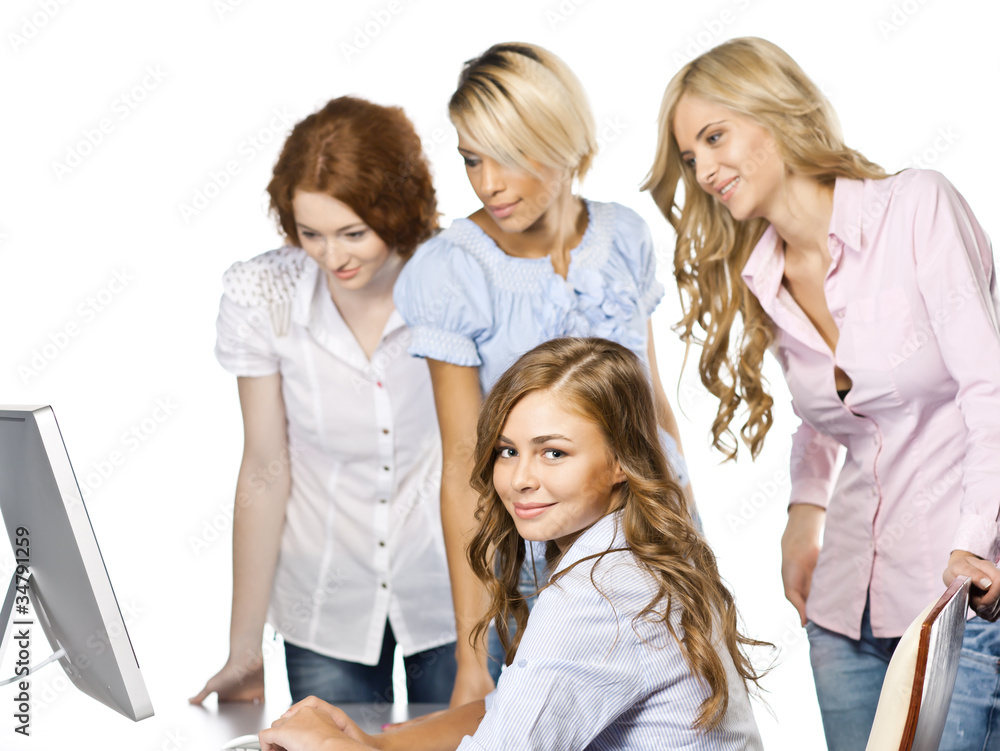 Fototapeta premium business women on white background