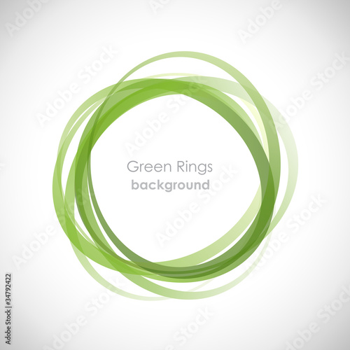 Green Rings Background # Vector