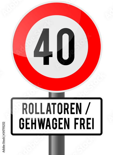40. Geburtstag - Rollator frei