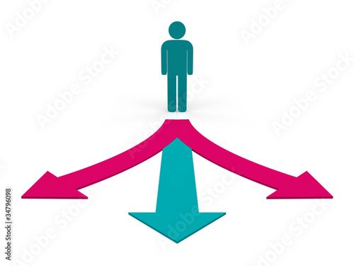 3d way arrow man