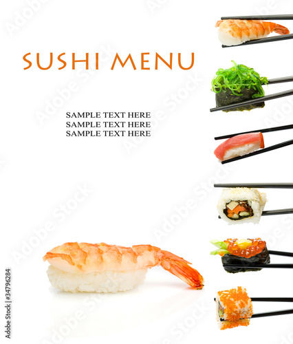 Sushi menu