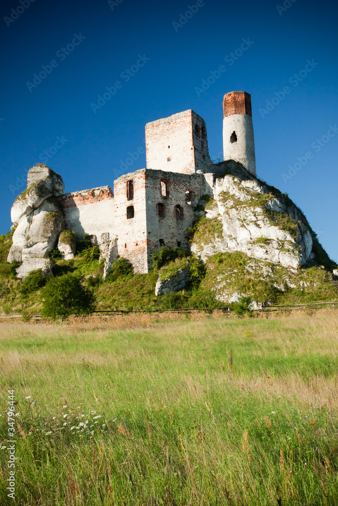 old castle ruins near czestochowa