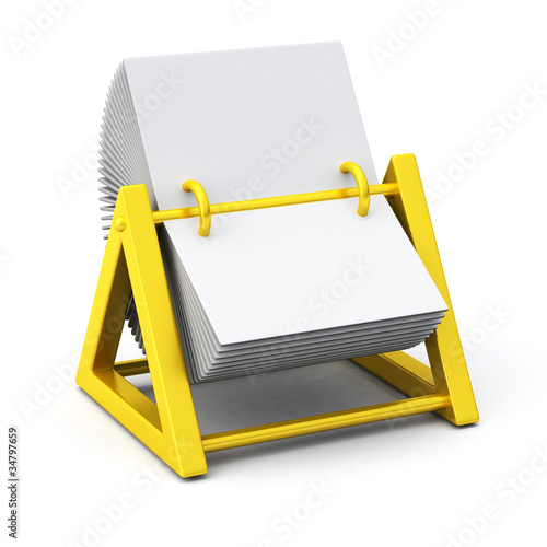 Blank golden rolodex 3d