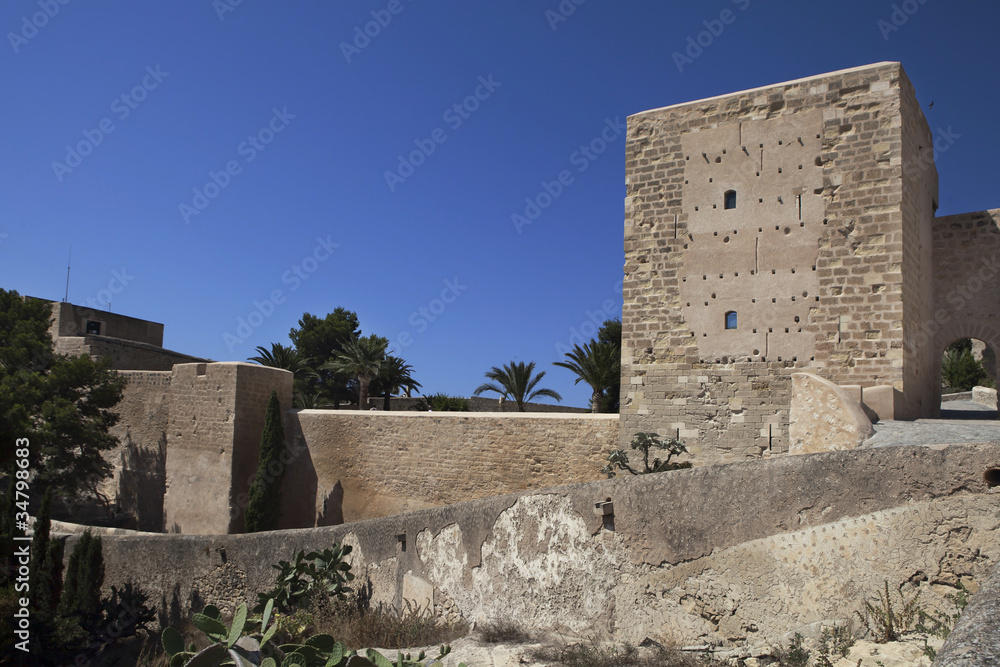Courtyard of the Castle Santa Barbara Courtyard of the Castle Santa Barbara