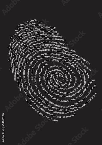 Digital finger print, vector