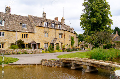 Village of Lower Slaughter in the Cotwolds of England photo