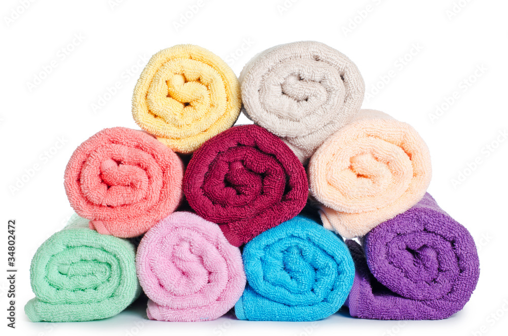 The combined color towels The combined color towels