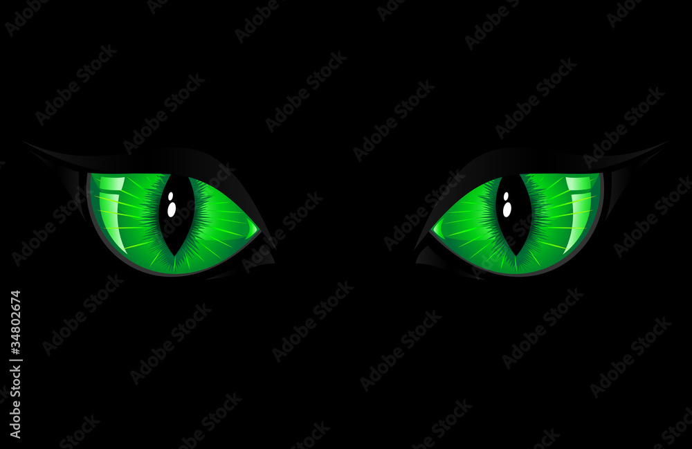Green Cat Eyes