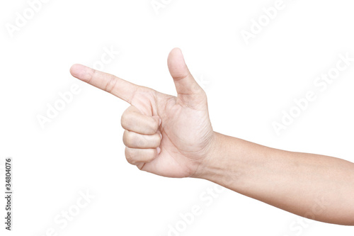 Woman hand pointing