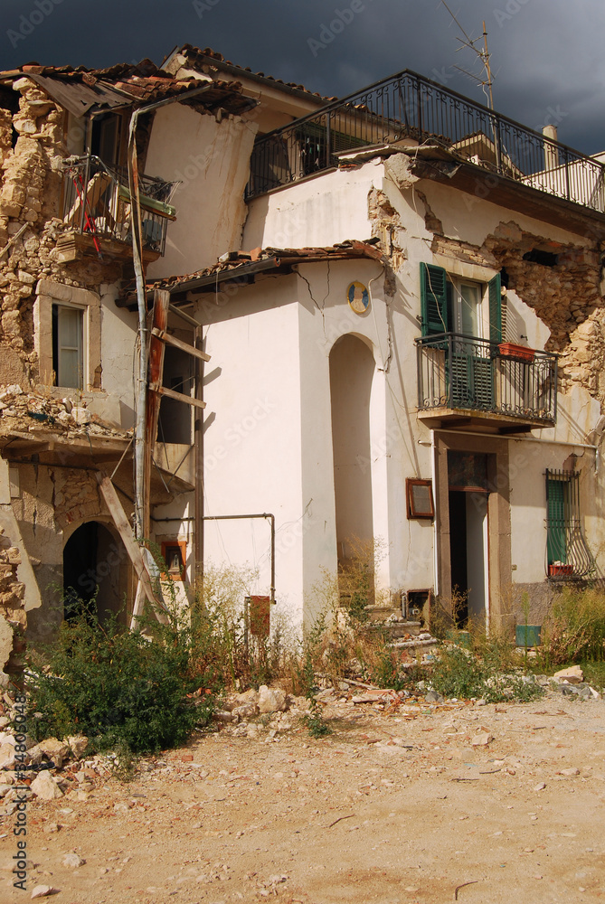 The rubble of the earthquake in Abruzzo (Italy)