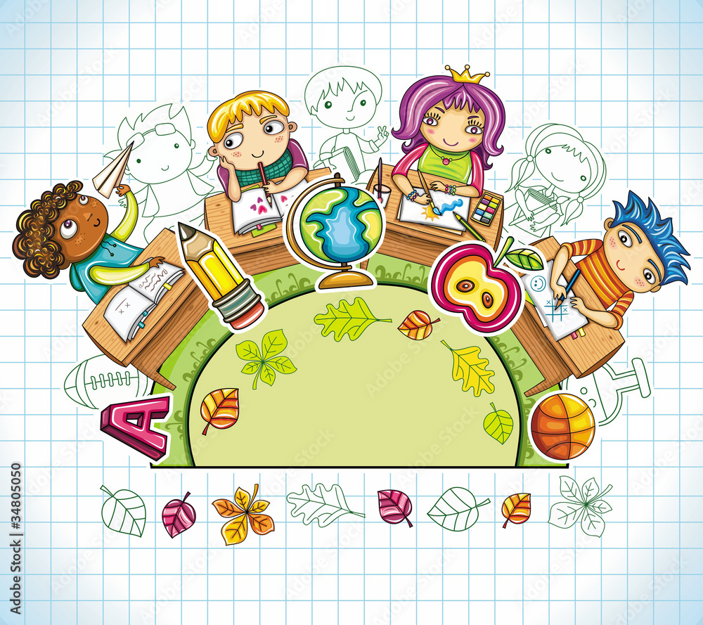 Obraz premium Back to school card