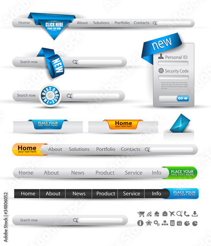 Set of search banners and web header