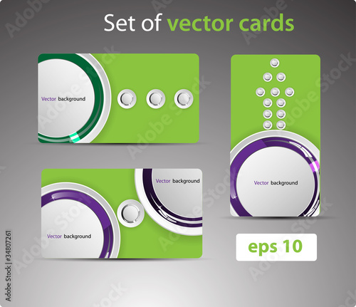 Set of vector cards