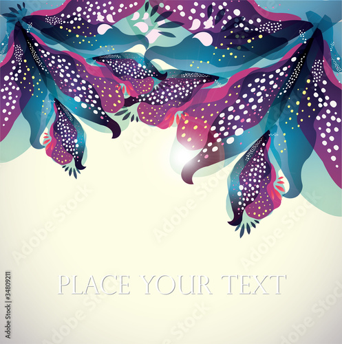 Abstract Floral Background-Vector