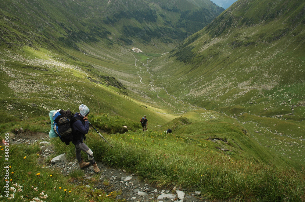 Trekking in Fagaras Mountains, Southern Carpathians, Romania