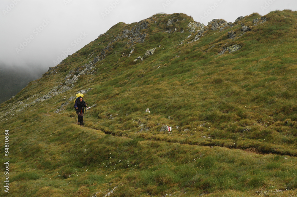 Trekking in Fagaras Mountains, Southern Carpathians, Romania