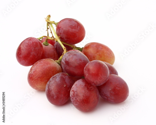 Isolated fruits - red grapes