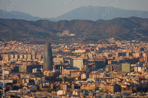 Panoramic view of Barcelona from Parc de Montjuic