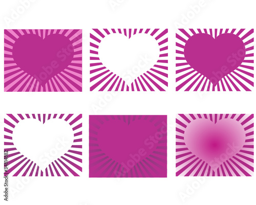 Strahlen Herz Design