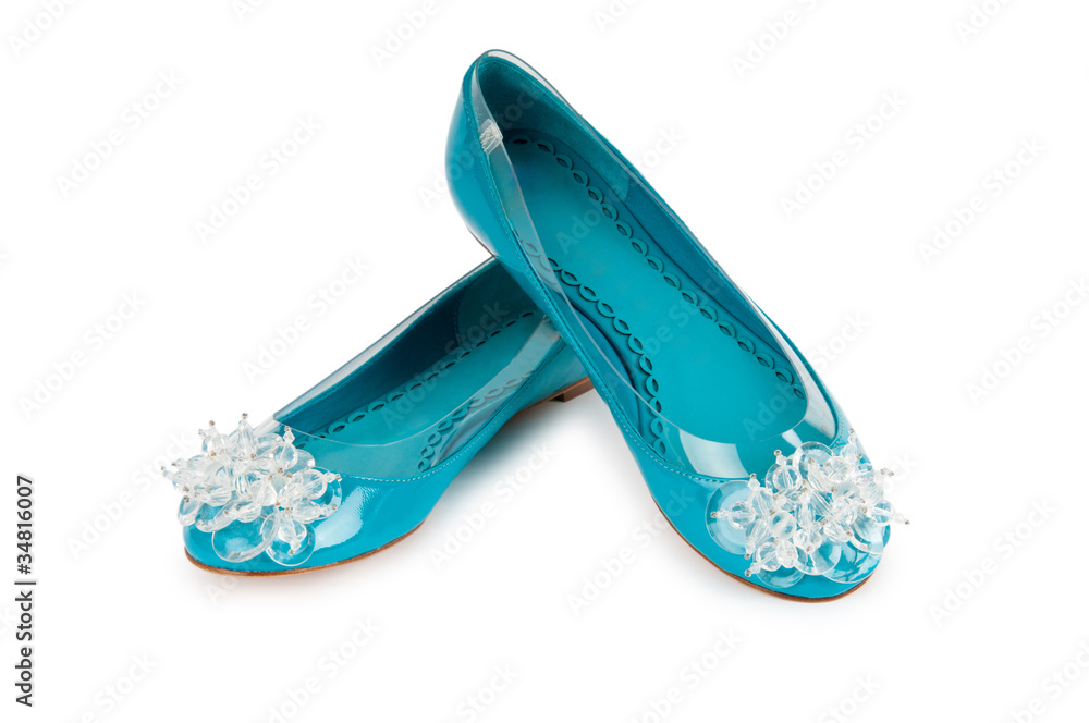 Obraz premium Summer woman shoes on white