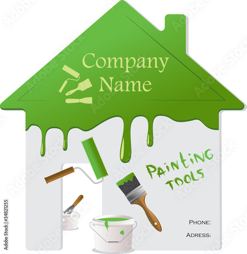 Home repair and painting tools (advertising)