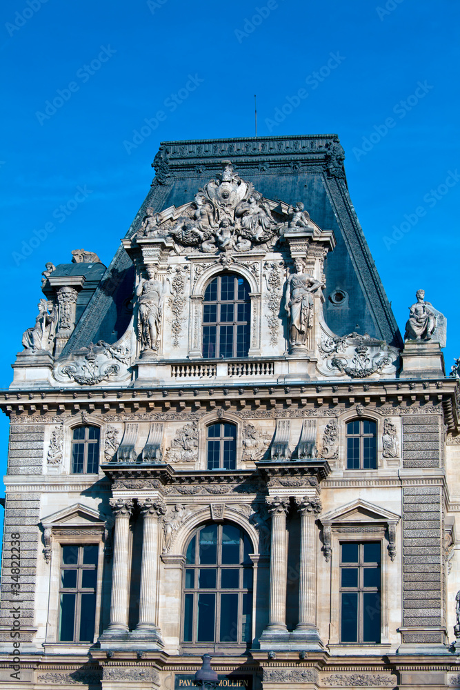 Obraz premium Pavillon Mollien of The Louvre Palace, Paris, France
