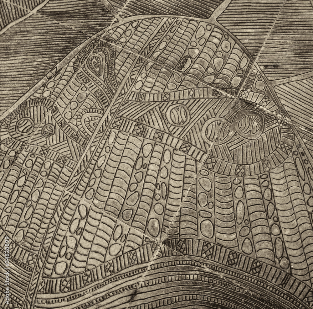 Obraz premium Carved lines arty background