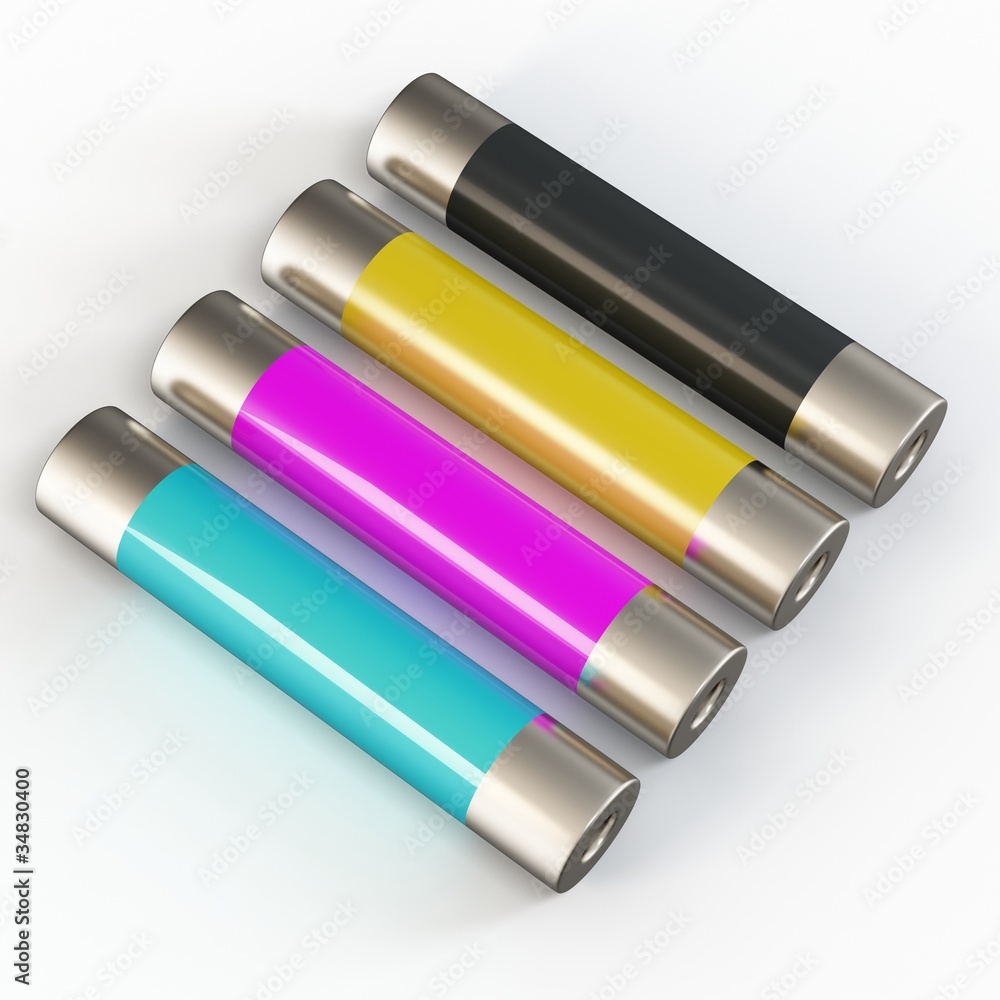 3d tubes with cmyk ink 3d tubes with cmyk ink