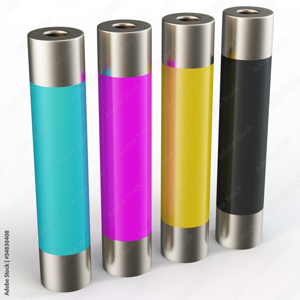 3d tubes with cmyk ink 3d tubes with cmyk ink