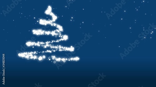 Animazione albero di natale con auguri